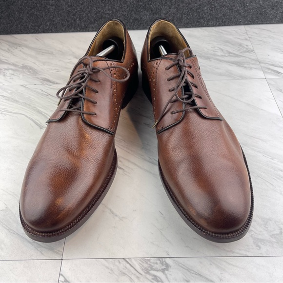 Johnston & Murphy Brown Leather Saddle Brogue Derby Mens Size 13 M - Picture 6 of 15